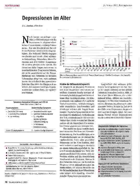 Vorschauseite 1: Depressionen im Alter