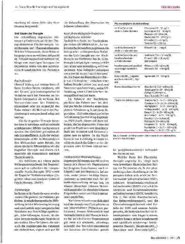 Vorschauseite 2: Depressionen im Alter