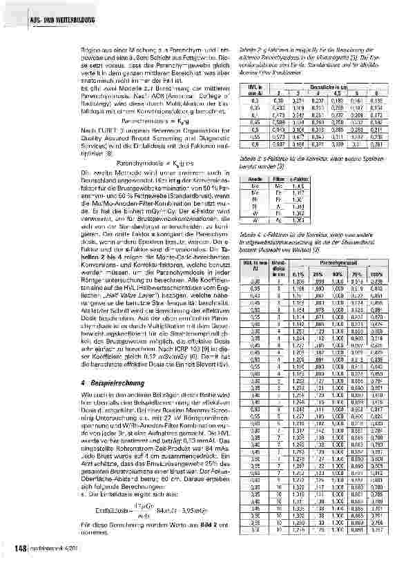 Vorschauseite 3: Abschätzung der Strahlenexposition in der Röntgendiagnostik Teil 3: Mammografie