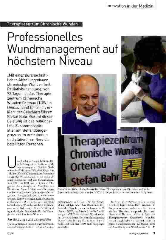 Vorschauseite 1: Professionelles Wundmanagement auf höchstem Niveau