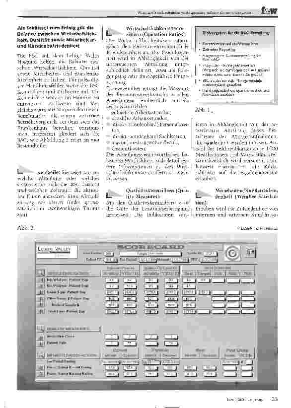 Vorschauseite 2: Wenn Ziele sich scheinbar widersprechen, müssen sie austariert werden. Praktische Erfahrungen it Balanced Scorecard(BSC) in einem amerikanischen Krankenhaus.