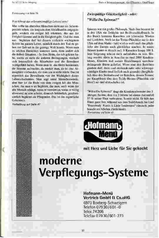 Vorschauseite 4: Unser Heim - das war eine gelebte Utopie/ Demokratie und Spiritualität in der Altenpflege/ Interview mit Rudolf Biedermann