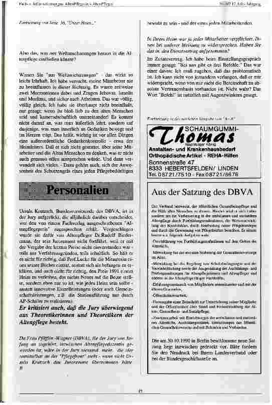 Vorschauseite 5: Unser Heim - das war eine gelebte Utopie/ Demokratie und Spiritualität in der Altenpflege/ Interview mit Rudolf Biedermann