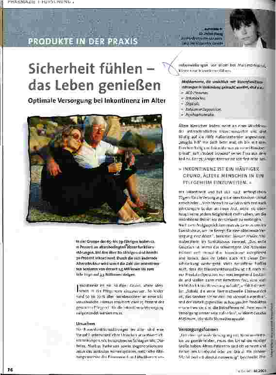 Vorschauseite 1: Sicherheit fühlen - das Leben genießen