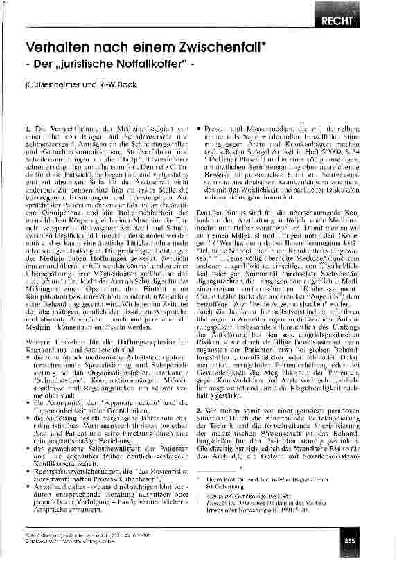 Vorschauseite 1: Verhalten nach einem Zwischenfall Der juristische Notfallkoffer
