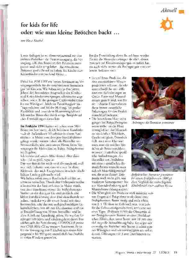 Vorschauseite 1: for kids for life oder : wie man kleine Brötchen backt ...