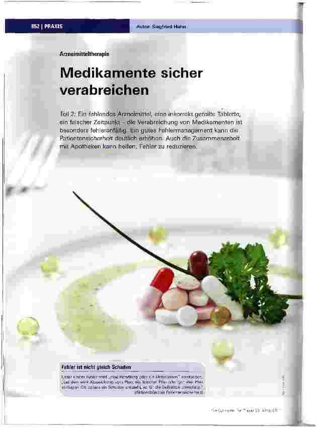 Vorschauseite 1: Medikamente sicher verabreichen