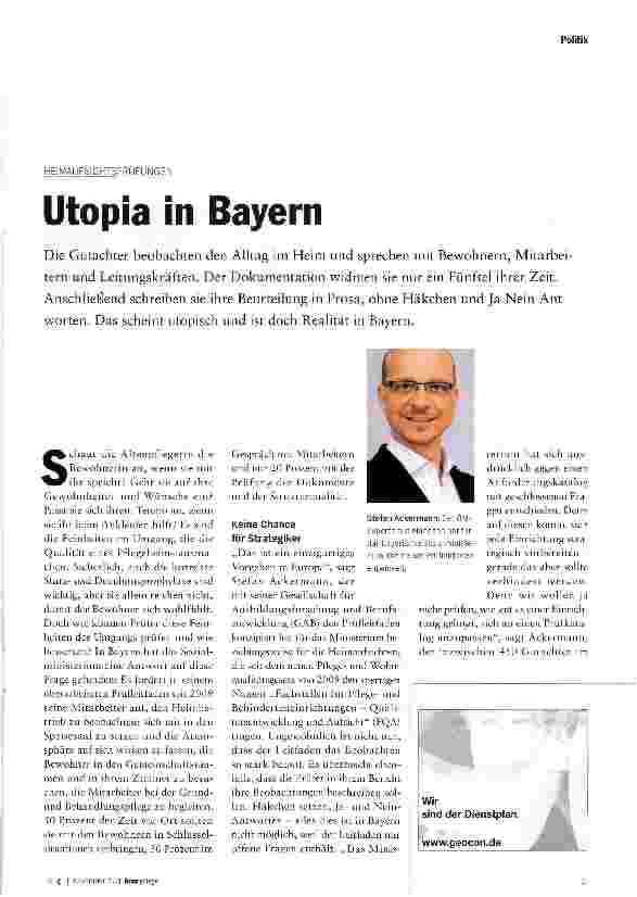 Vorschauseite 1: Utopia in Bayern