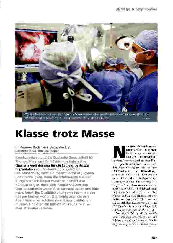 Vorschauseite 1: Klasse trotz Masse