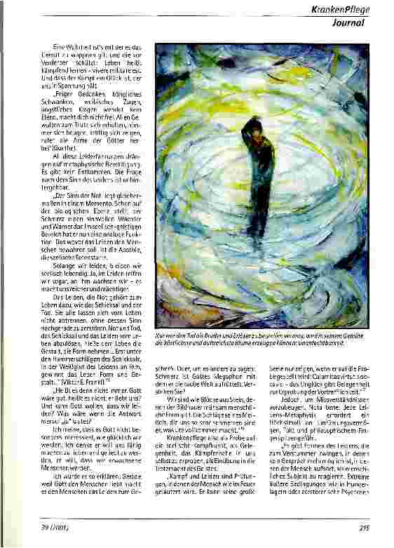 Vorschauseite 2: Ein großer Augenöffner - Versuch einer Metaphysik des Berufsstandes Krankenpflege