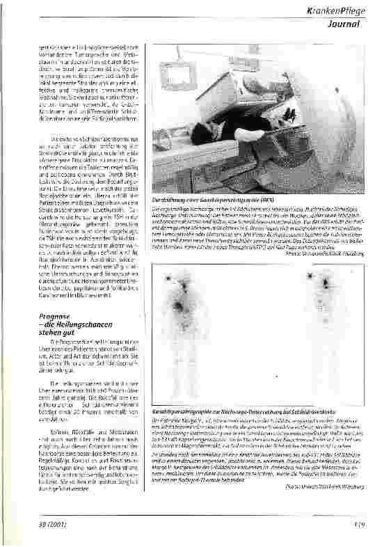 Vorschauseite 3: Diagnose Schilddrüsenkrebs - die Heilungschancen stehen gut rekombinantes humanes TSH
