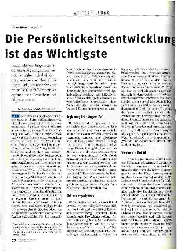 Vorschauseite 1: Die Persönlichkeitsentwicklung ist das Wichtigste