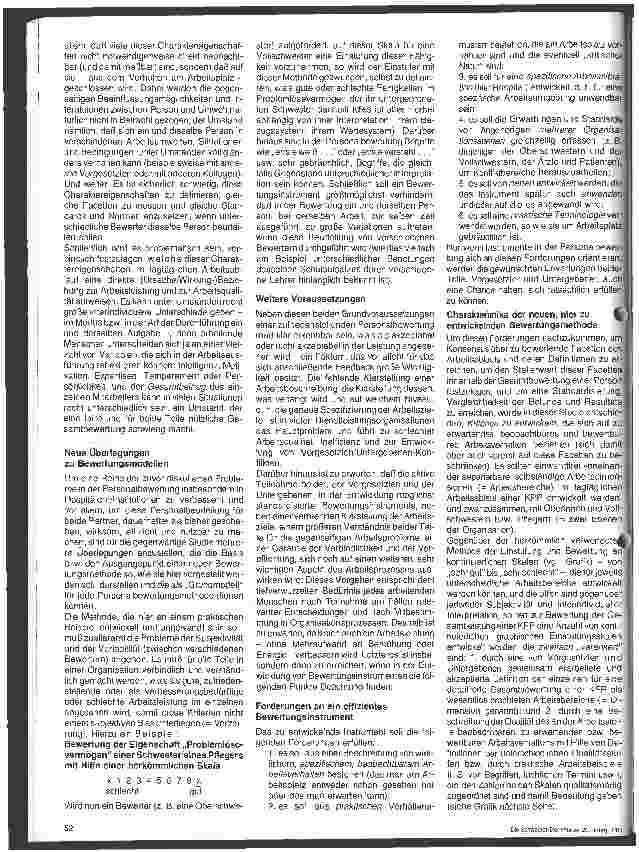 Vorschauseite 3: Zur Bewertung der Arbeitsleistung und Güte von Personal in Krankenhaus - Organisationen Teil I
