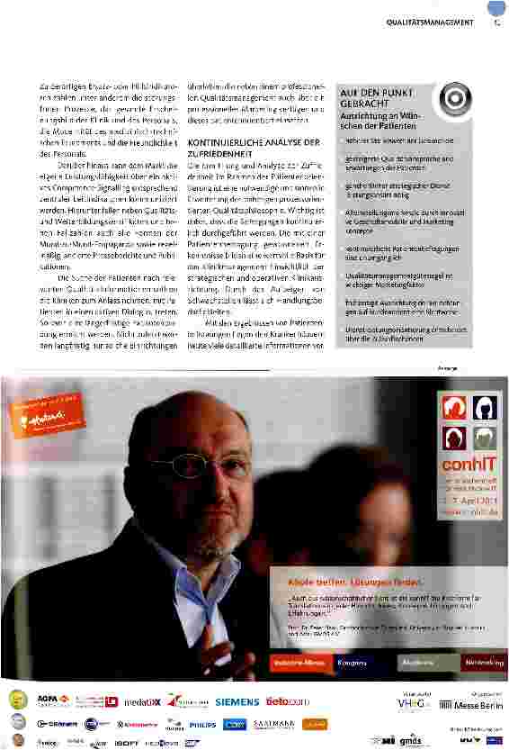 Vorschauseite 2: MARKETINGINNOVATIONENZukunft sichern durch zufriedene Patienten