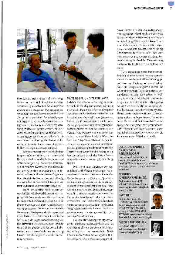 Vorschauseite 4: MARKETINGINNOVATIONENZukunft sichern durch zufriedene Patienten