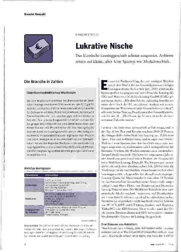 Vorschauseite 1: Lukrative Nische