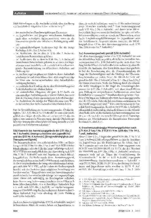 Vorschauseite 5: SoziaLdatenschutz für Ausländer und aufenthaltsrelevante Übermittlungsbefugnisse nach §71 Abs.2 SGB X