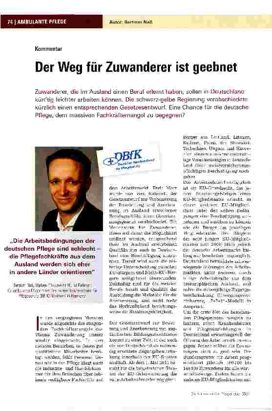 Vorschauseite 1: Der Weg für Zuwanderer ist geebnet