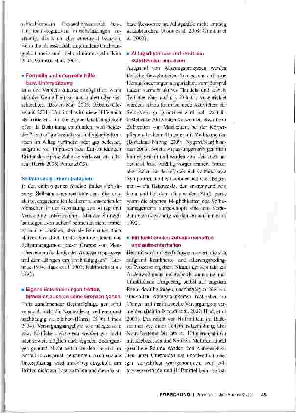 Vorschauseite 3: Chronisch krank, alt und allein Erkenntnisse zum Selbstmanagement aus der Literatur