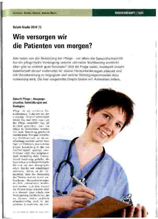 Vorschauseite 1: Wie versorgen wir die Patienten von morgen?