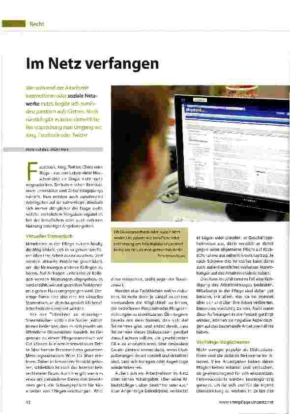 Vorschauseite 1: Im Netz verfangen