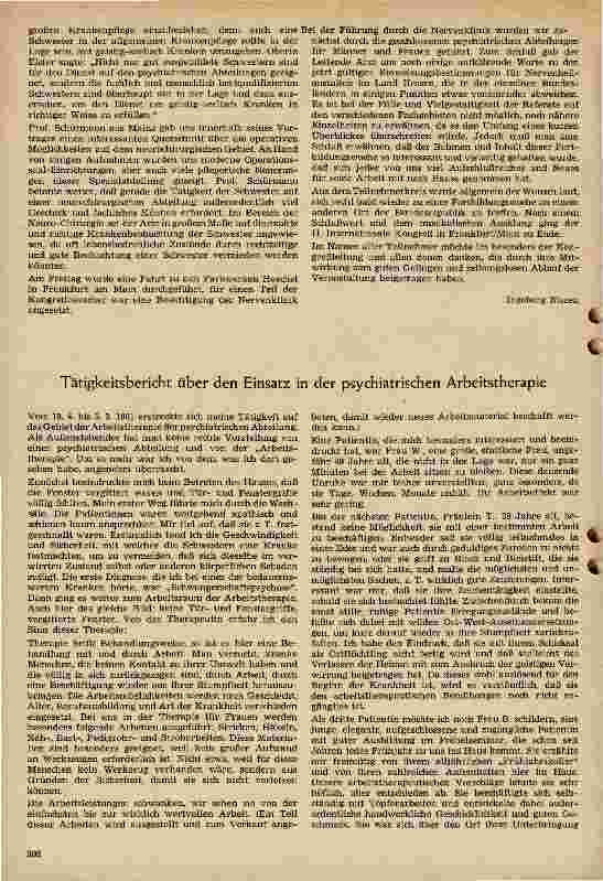 Vorschauseite 2: Der II. Internationale Kongreß des psychiatrisch-neurologischen Pflegepersonals in Frankfurt 4.-8. April 1961
