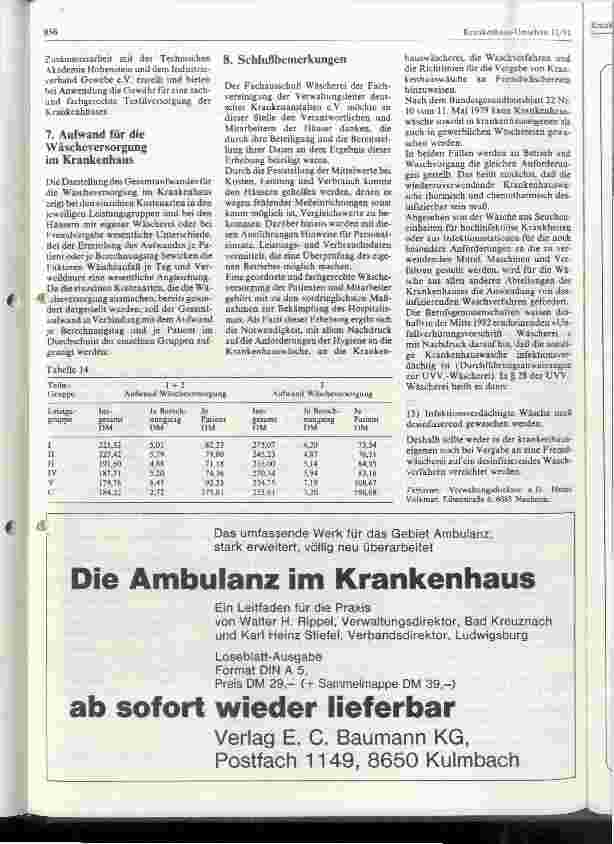 Vorschauseite 6: Leistungen und Kosten der Wäscheversorgung im Krankenhaus