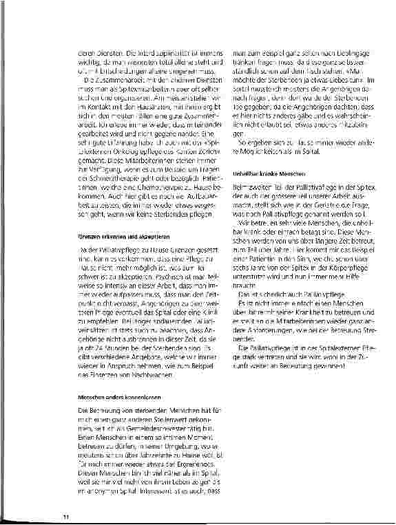 Vorschauseite 2: Die Bedeutung der Spitex in der Palliativpflege
