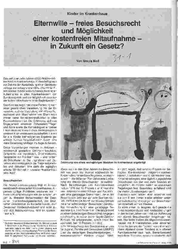Vorschauseite 1: Elternwille - freies Besuchsrecht und Möglichkeit einer kostenfreien Mitaufnahme - in Zukunft ein Gesetz?