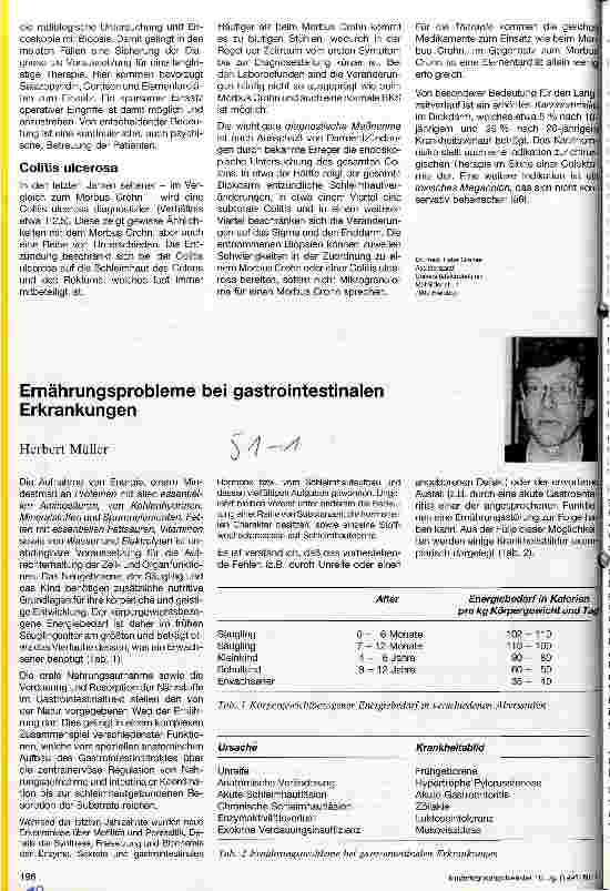 Vorschauseite 1: Ernährungsprobleme bei gastrointestinalen Erkrankungen