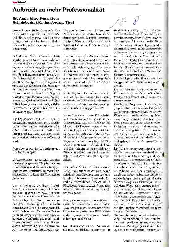 Vorschauseite 1: Aufbruch zu mehr Professionalität
