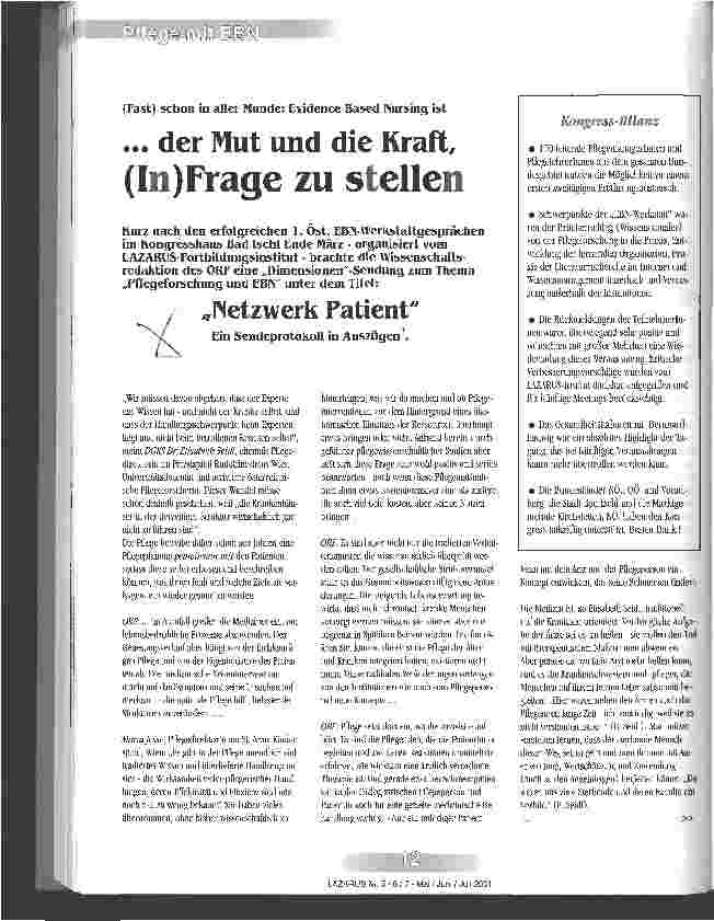 Vorschauseite 1: ...der Mut und die Kraft, (In)Frage zu stellen