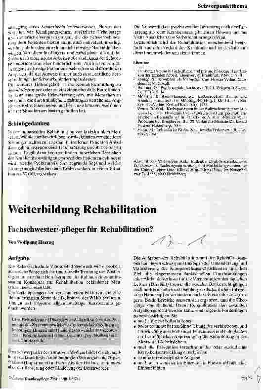Vorschauseite 5: Rehabilitation krebskranker Patienten aus der Sicht der Sozialarbeiterin