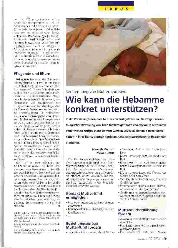 Vorschauseite 3: Extrem kleine FrühgeboreneDie kritischen ersten Lebensstunden
