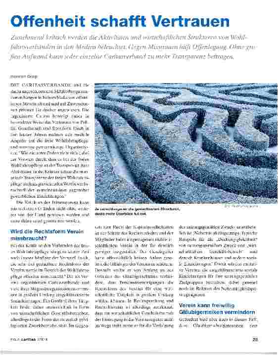 Vorschauseite 1: Offenheit schafft Vertrauen