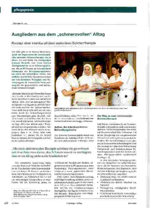 Vorschauseite 1: Ausgliedern aus dem „schmerzvollen Alltag