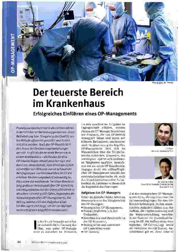 Vorschauseite 1: Der teuerste Bereich im Krankenhaus