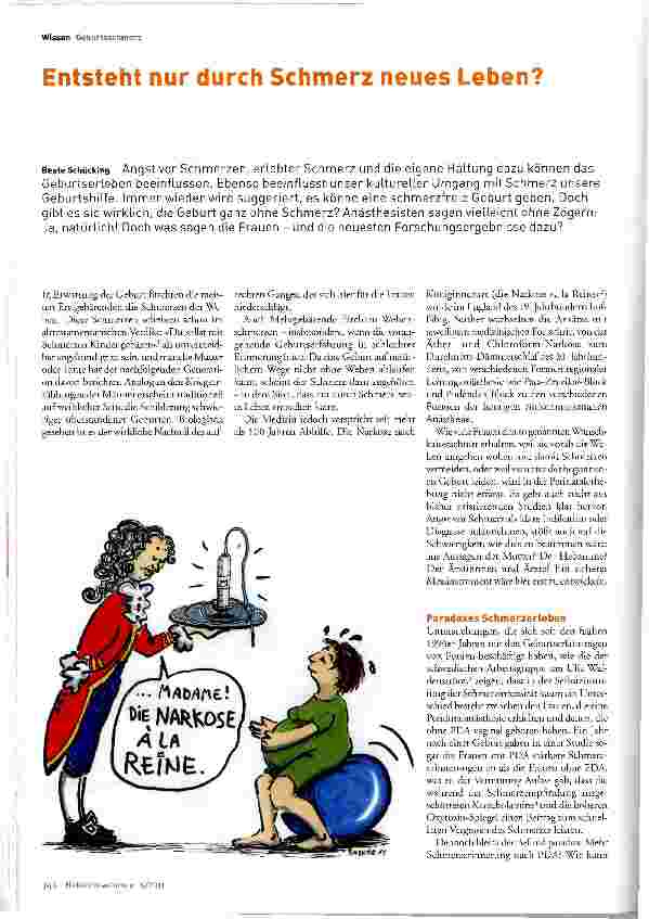Vorschauseite 1: Entsteht nur durch Schmerz neues Leben?