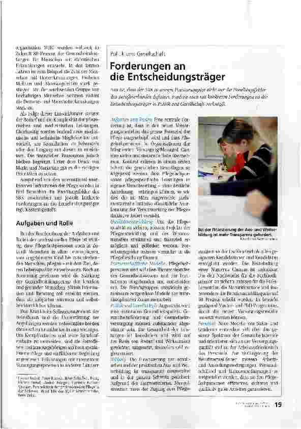 Vorschauseite 2: Innovative Modelle der Vorsorge und Versorgung