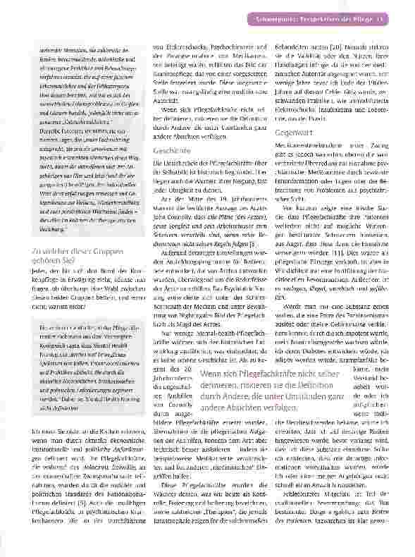 Vorschauseite 2: REFERAT VON DER NORDIC CONFERENCE ON MENTAL HEALTH NURSING IN HELSINKI IM SEPTEMBER 2010Mental Health Nursing -ein Mythos