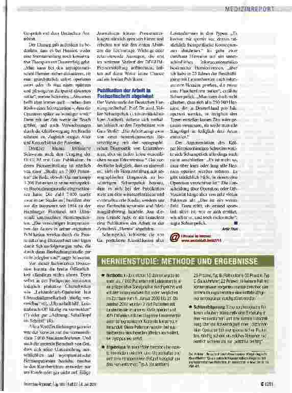 Vorschauseite 2: Kann Ultraschall einen OP-Verzicht rechtfertigen?