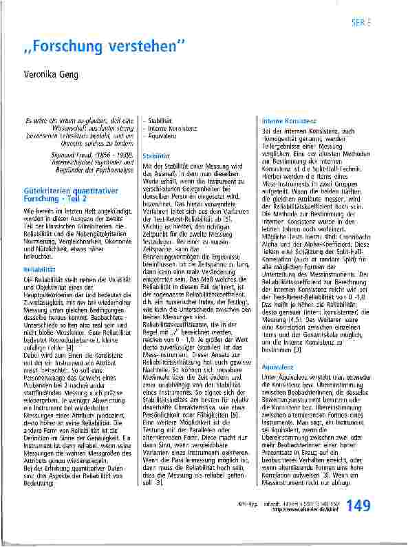 Vorschauseite 1: Forschung verstehen