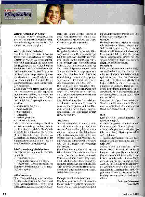 Vorschauseite 3: Hygieneplan am Beispiel Händehygiene Infektionsschutz Teil 2