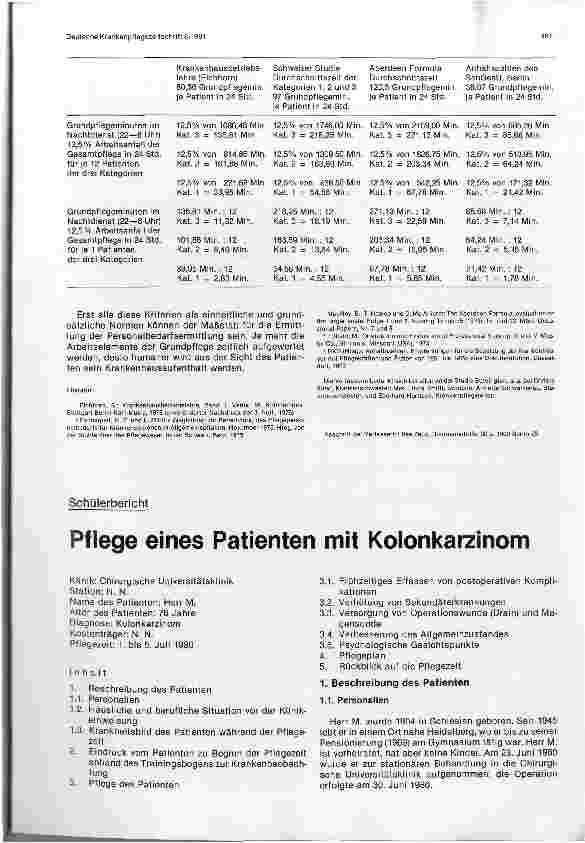 Vorschauseite 1: Pflege eines Patienten mit Kolonkarzinom