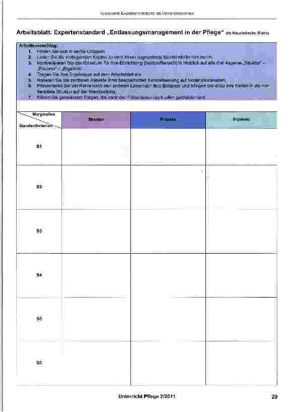 Vorschauseite 4: Expertenstandards als Unterrichtseinheit