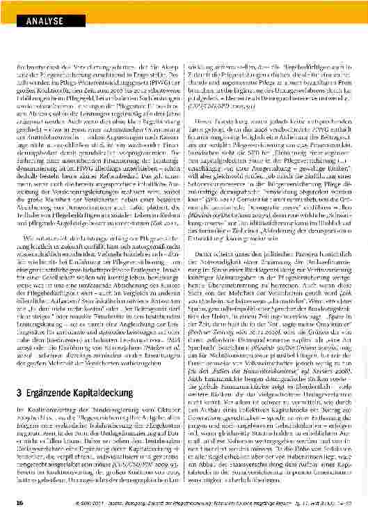 Vorschauseite 3: Zukunft der Pflegefinanzierung: Eckpunkte für eine tragfähige Reform