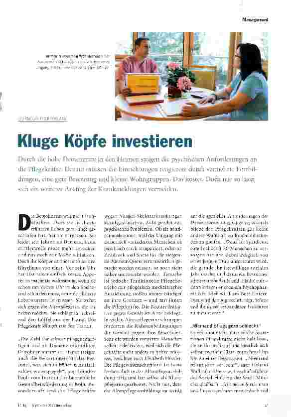 Vorschauseite 1: Kluge Köpfe investieren