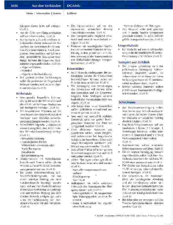 Vorschauseite 4: Trauma-Update: S3-Leitlinie Polytrauma