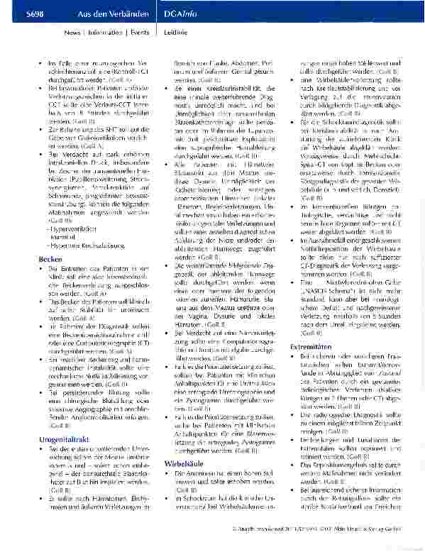 Vorschauseite 6: Trauma-Update: S3-Leitlinie Polytrauma