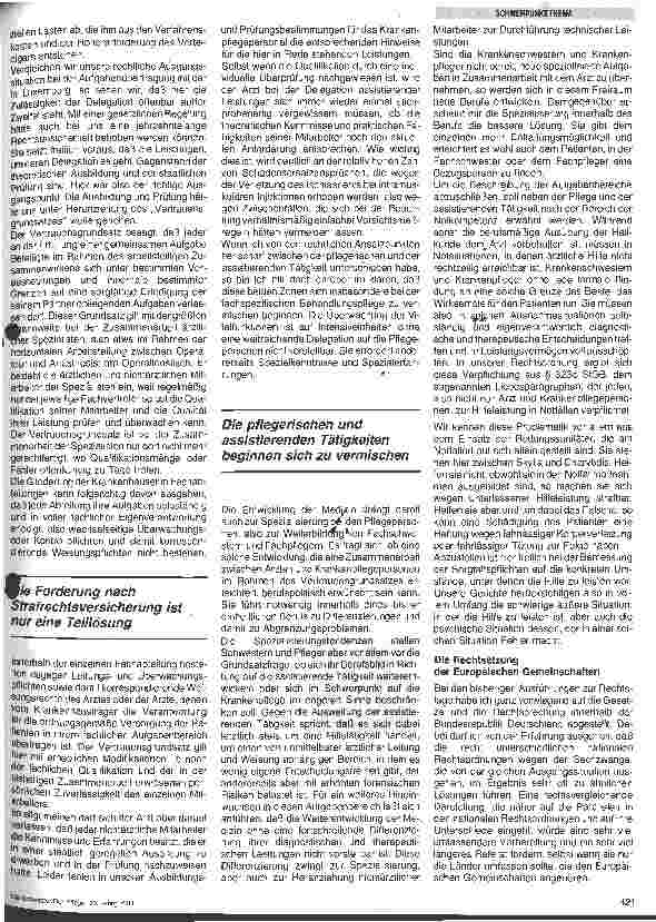 Vorschauseite 3: Die rechtliche Stellung des Pflegepersonals und die Richtlinien der Europäischen Gemeinschaft